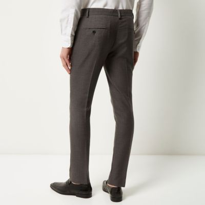 Dark grey textured trousers